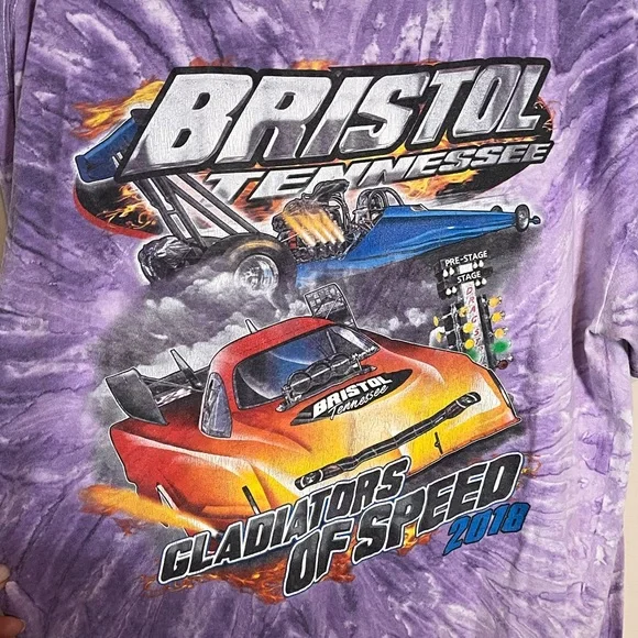 BRISTOL Tennessee Gladiators of Speed 2018 T Shirt Size L Graphics Front & Back - Picture 4 of 6